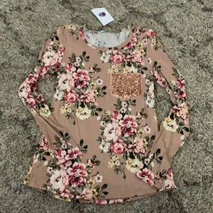 Women’s Long Sleeve Floral Top